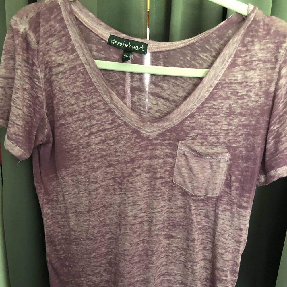 Derek Heart Purple V-Neck